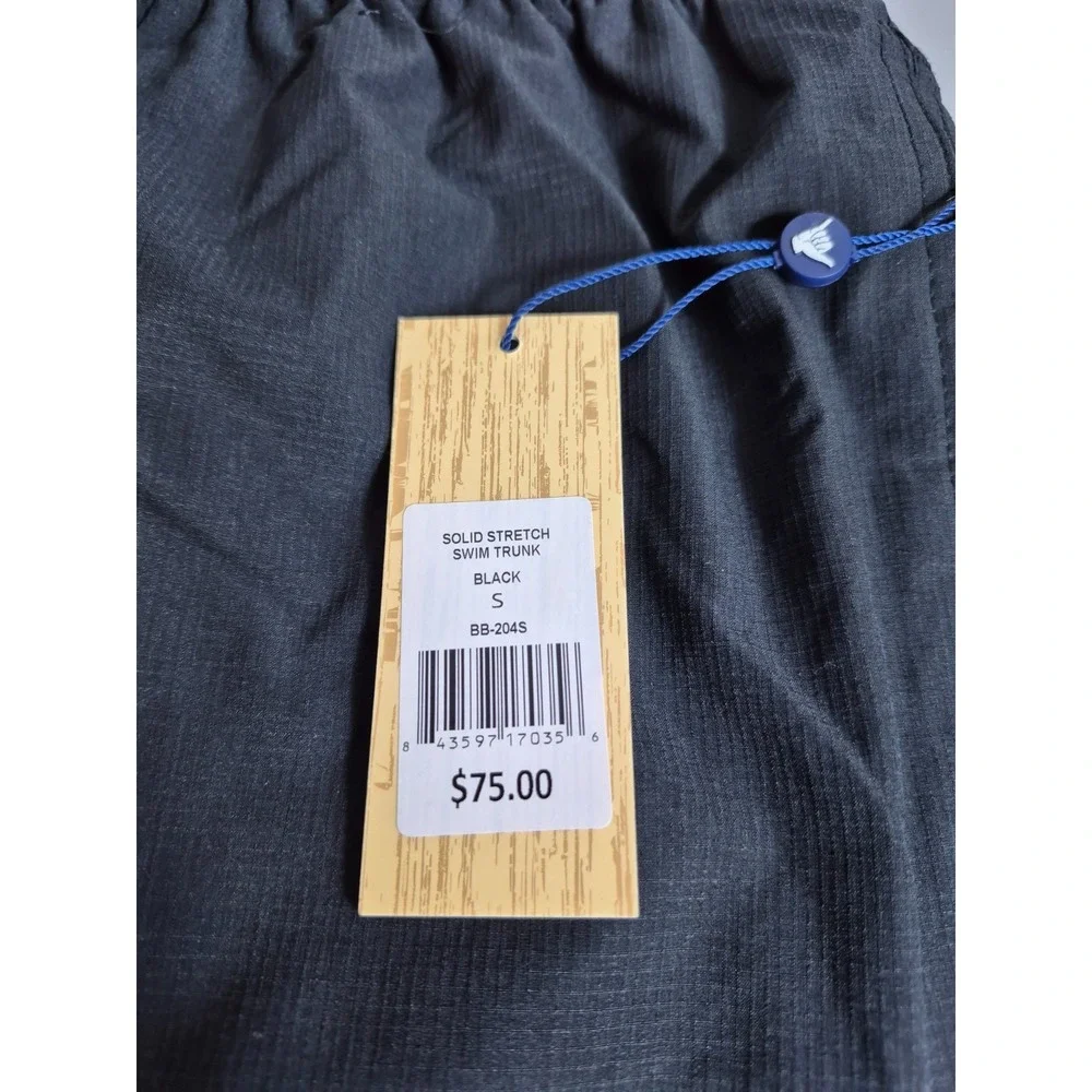 Beach Bros Mens All In One Swim Trunks Black Drawstring Small NEW NWT